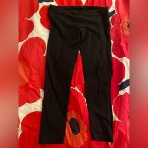 HUE black cotton leggings XL